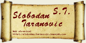 Slobodan Taranović vizit kartica